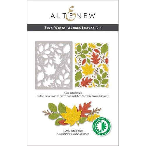 Altenew Zero-Waste: Autumn Leaves Die, Autumn Leaf Dies for Paper Crafting, Cardmaking, and Scrapbooking, Eco-Friendly Dies for DIY Projects, Background Cover Die