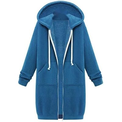 Womens Y2K Long Zipper Hoodies Fall Oversized Sweatshirts Long Sleeve Fleece Jacket Fashion Clothes with Pockets