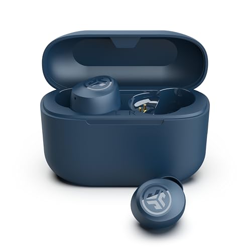 JLab Go Air Pop True Wireless Earbuds, in Ear Headphones, Bluetooth Earphones, 35H Playtime Ear Buds, Bluetooth Earbuds with Microphone, USB-C Charging Case, Dual Connect, EQ3 Sound, Navy Blue