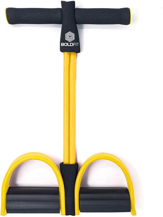 Boldfit Rubber Tummy Trimmer Men and Women for Abs Workout Stomach Exercise Machine for Women and Men Exercise in Gym, Home for Abdominal Workout, Belly Exercise Waist Trimmer, Tummy Twister-Yellow