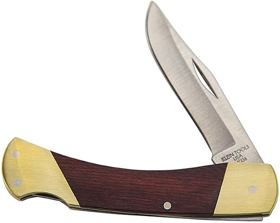 Klein Tools 44036 Sportsman Knife, Made in USA, 2-5/8-Inch Stainless Steel Clip Point Blade