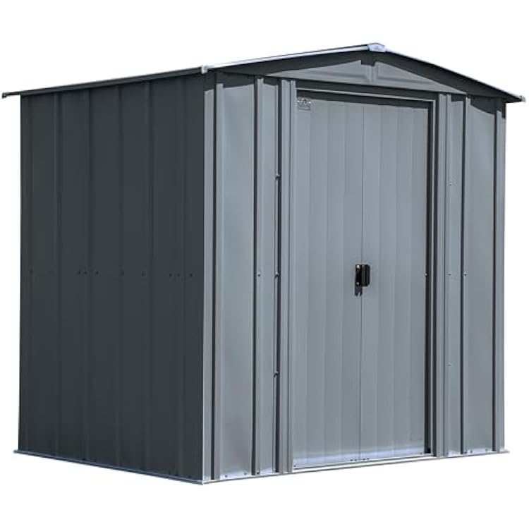 Arrow Classic Steel Storage Shed, 6x5, Charcoal