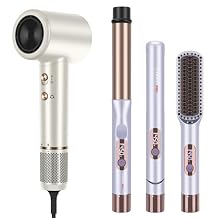 3 in 1 Hair Styling Set Bundle with Air-Sonic Hair Dryer, Dry with High Speed 110,000 RPM Brushless Motor