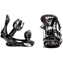 Matrix All-Mountain Adjustable Snowboard Bindings with EVA Reinforced High Back Padding- Small/Large Sizes