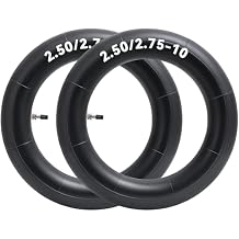 Thickned 40% 2.50/2.75-10 Inner Tube, Heavy Duty 2.50-10 2.75-10 Dirt Bike Tube with TR4 Straight Valve Stem, Compatible with Honda Crf50/Xr50, Razor MX650/MX500, Suzuki DRZ70/JR50, Yamaha PW50 2Pcs