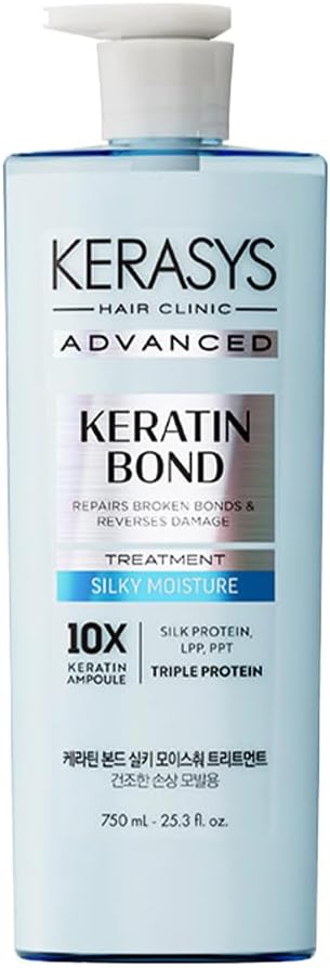 Kerasis Advanced Keratin Bond Silky Moisture 600ml Pack of 1 Treatment Blue