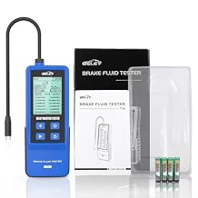Brake Fluid Tester Digital Automotive Moisture Boiling Point Detector for DOT3,DOT4,DOT5.1 Brake Fluid with 2.8" Display, Audible Alarm, High-Precision Probe B10