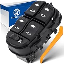 Sorghum Power Window Switch Driver Side - Master Window Switch Compatible with 2000 2001 2002 2003 2004 2005 2006 2007 Ford Focus 11+4 Pins Replace# 7S4Z14529A YS4Z14529BA YS4Z-14529-BA