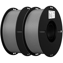 Creality 3D Printer Filament, PLA Filament 1.75mm Bundle for 3D Printing, Ender PLA Filament 3D Printers, No-Tangling, Strong Bonding & Overhang Performance, Accuracy +/- 0.02mm (Grey & Grey 2-Pack)
