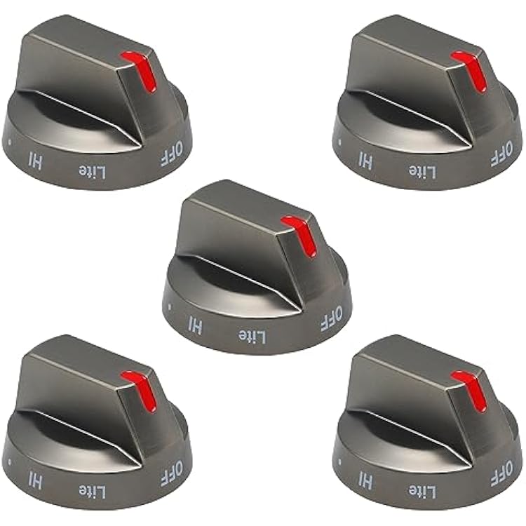 DG94-03500X for Samsung Gas Stove Knobs Replacement5PCS, for Samsung StoveOven Knob Replacement for Compatible with NX60T8111SGAA NX60T8311SGAA