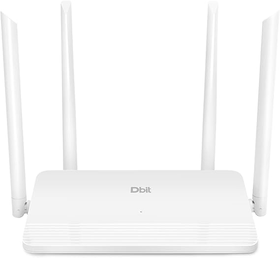 Dbit AC1200 Gigabit Smart WiFi Router, Dual Band Speed Up to 867 Mbps/5 GHz + 300 Mbps/2.4 GHz, Wireless Internet Router, Supports Guest Network, Beamforming, Parental Control, Mesh