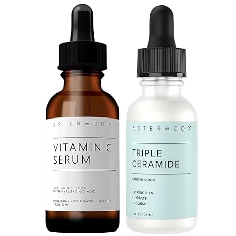 Asterwood Vitamin C Serum 1 oz + Triple Ceramide Serum 1 oz