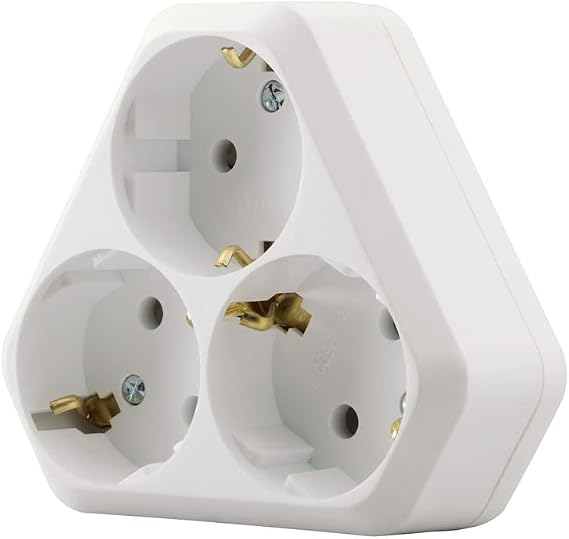 Makel Goliath Triangle Type 3-Piece Grounded Socket, White