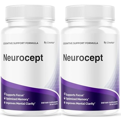 2 Pack Neurocept Brain Supplement Capsules - Official Neuro cept Brain & Memory Focus Support Advanced Formula, Neurocept Pills Daily Support for Overall Health & Wellness, 120 Capsules for 2 Months