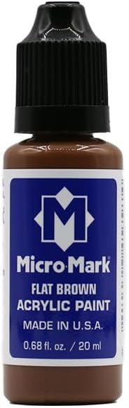 Micro-Mark Flat Brown Acrylic Paint, 20ml