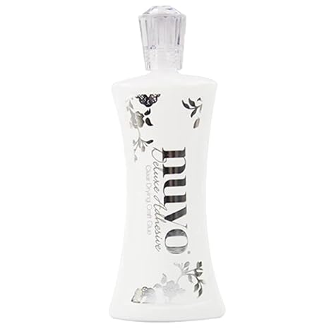 Tonic Studios Nuvo Deluxe Adhesive, Extra Large 120ml (4oz) Bottle | Waterproof, Long-Lasting Formula with Built-in Brush | Multipurpose - Ideal for Paper, Fabric, and Mixed-Media Projects