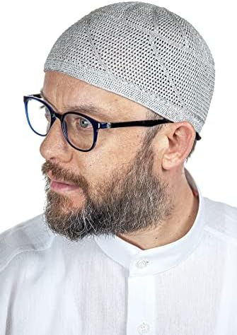 ihvan online Turkish Muslim Lux Knitting Kufi Hats for Men, Taqiya, Takke, Peci, Islamic Caps, Islamic Gifts, Standart Size