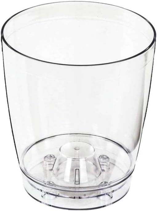 3 Litre Şeffaf Orkide Saksısı N3 Özel Drenajlı Alt Tabaklı Ø18-h17 En Sağlıklı Clear Akrilik Plastik