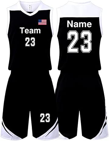 Custom Basketball Jersey and Shorts for Kid Adult Personalized Basketball Jerseys with Name Number Team Logo