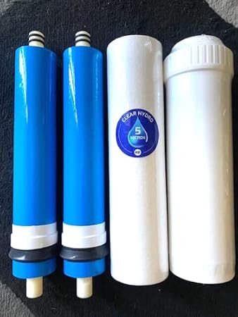 Hydro Logic Stealth RO300 Upgraded KDF 85 Complete Compatible Filter Kit Includes - Two Membranes, KDF 85 GAC Carbon Filter & Sediment Filter by Clear Hydro
