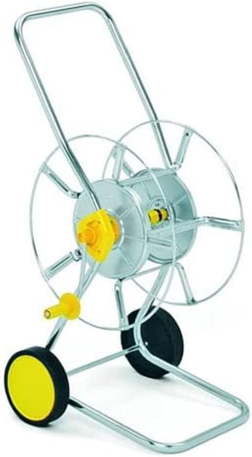 Wolf Garten "WS 50 Z" Hose Reel Trolley, Yellow/Silver, 48x47x48 cm