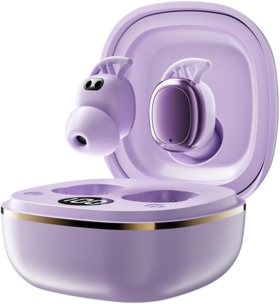 Mini Sleep Earbuds for Side Sleepers, Ultra Lightweight Wireless Bluetooth Earphones, Noise Masking for Deep Sleep, Comfortable Invisible Open Ear Design (Purple)