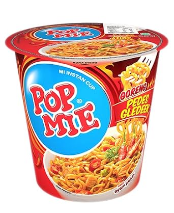 Pop Mie Instant Cup Rasa Pedas Gledeek, 75 gram (Pack of 1)