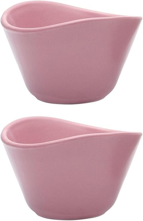 melik's 2li Servis Sunum Kasesi, Stoneware, 11 cm, Pembe
