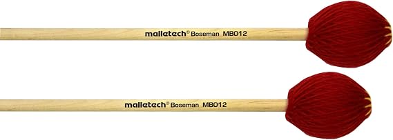 Maletec Malletech Marimba Mallet M. Bozeman Go2 Series [MBO12] Handle: Birch, Hardness: Medium to Medium Hard, Color: Red