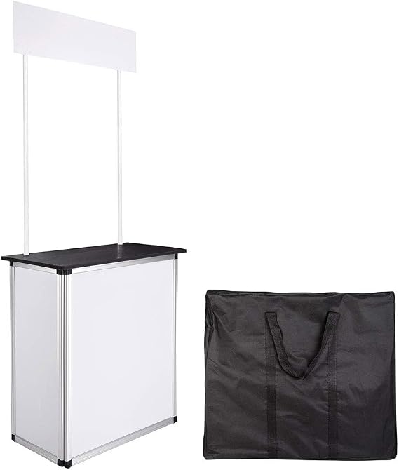 Yescom Popup Promotional Counter Table Booth Portable Demo Display Banner Stand Tradeshow Countertop Aluminum Frame