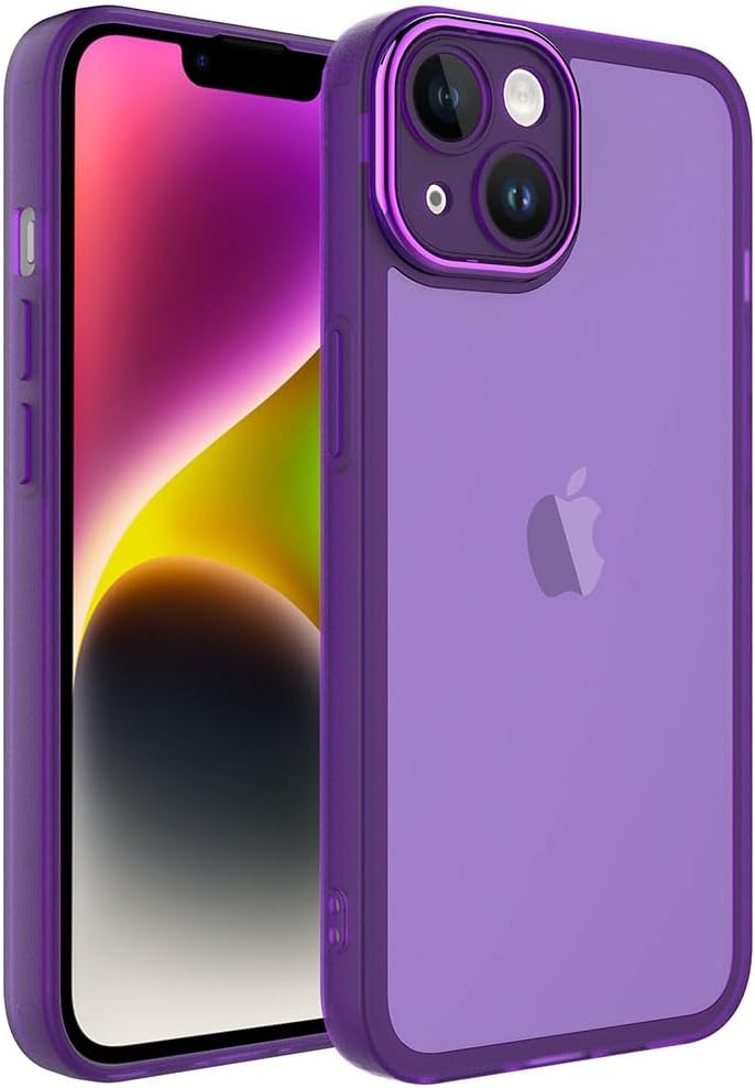 Spia Apple iPhone 13 Case Deep Purple Primula Camera Protected Cover Protective Design Apple iPhone 13, Deep Purple
