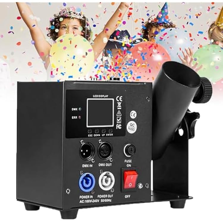 Confetti Machine, Professional Electric Confetti Launcher Machine with Wireless Remote for Concerts, Parties, and Special Events, Shoot up to 30ft