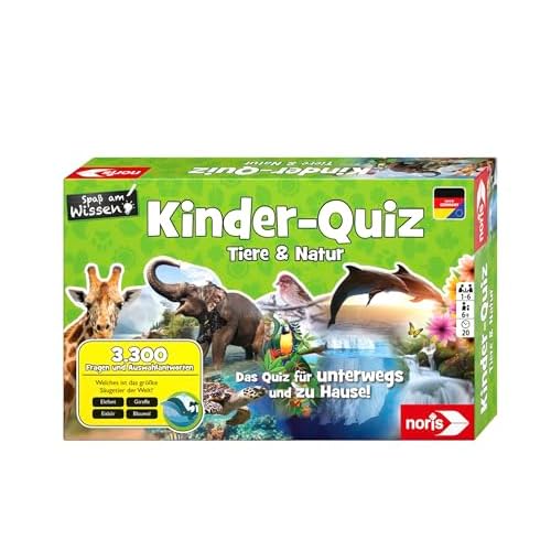 606011629 Childrens Quiz Animals and Nature, Family Fun for Home or Travel, for 1-6 Players from 6 Years