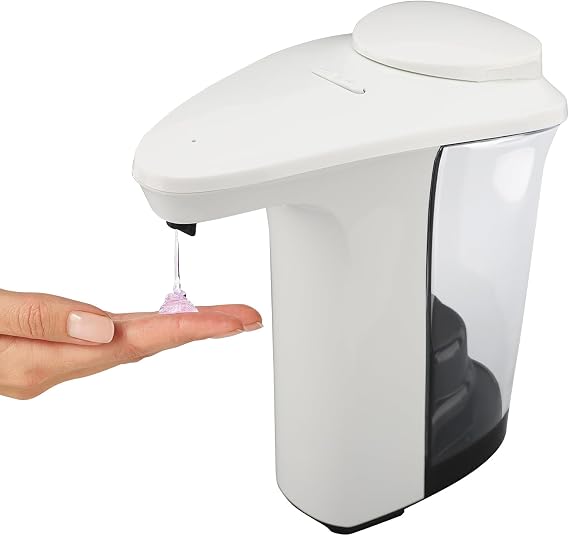 Automatic Soap Dispenser, 17oz/500ml Touchless Battery Operated, White | Hand Soap&Dish Soap Dispenser, Sensor Liquid Soap Dispenser with Adjustable Output for Kitchen Sink Bathroom Commercial