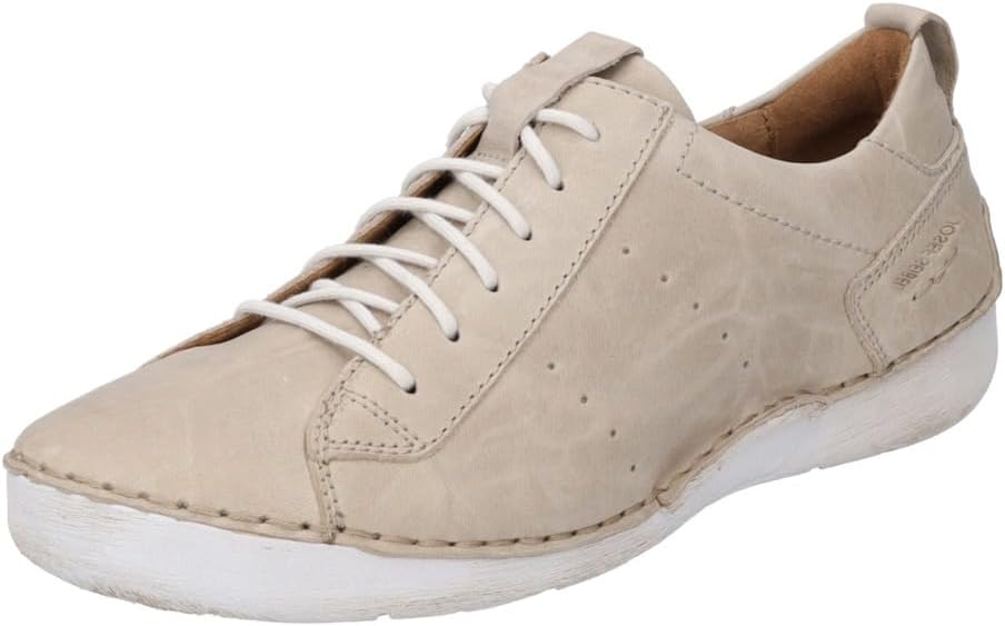 Josef Seibel Fergey 56 Sneakers for Women Full Grain Leather Construction Padded Insole Flexible Outsole Creme Capri EU 36 (US Women's 5-5.5) M