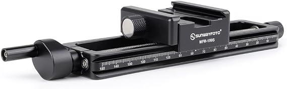 SUNWAYFOTO MFR-150S Wormdrive Macro Rail w Arca / RRS Compatible Clamp for Precision Focus