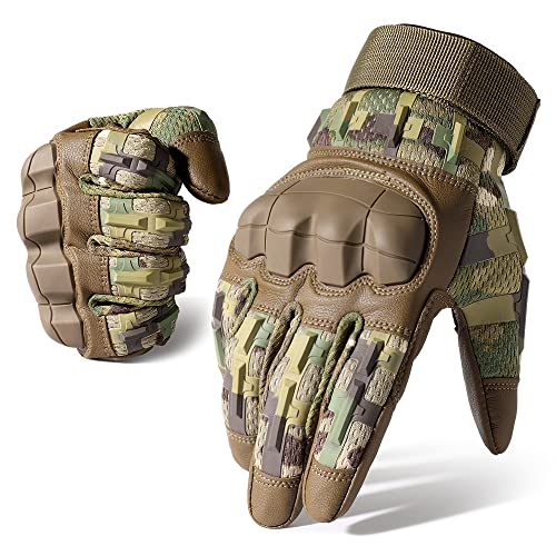AXBXCX Motorcycle Tactical Gloves for Men - Protection, Flexible, Durable, Touchscreen Capable & Perfect for Outdoor Activities!