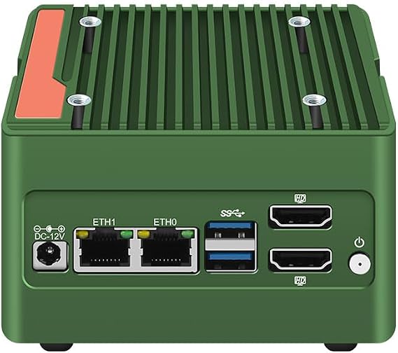N355 Mini PC 4-Bay NAS Server Pocket Host X86 P6 Lake-N355 (Upgraded N305) 4M.2 NVMe Expansion Slots, DDR5 4800MHz, Dual 2.5G Network Cards (Green, NO RAM NO SSD)