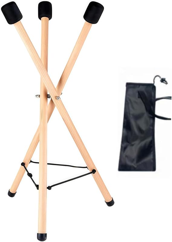 Handpan Stand Tripod Tongue Drum Holder, for 12-22 Inch Drum, Solid Wood