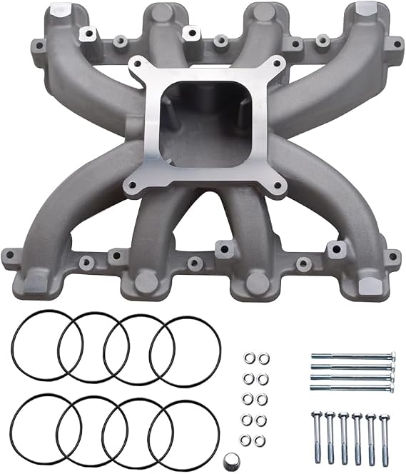 Single Plane Carb Intake Manifold Compatible with Chevy Camaro & Corvette 350 364 LS1 LS2 & LS6 5.7L 6.0L V8
