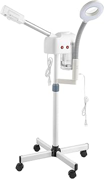 Facial Steamers 2 in 1 Esthetician Steamer Professional Aromatherapy Humidifier with 3X Magnifying Lamp Face Spa Mist Steam Equipment for Home Beauty Salon, Personal Skin Care Deep Cleaning