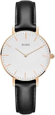 BUREI Womens Fashion Gold Stainless Steel Mesh Watch Analog Quartz Waterproof Ladies Watch Dainty Bracelet Wristwatch for Women,Gifts for Girlfriend