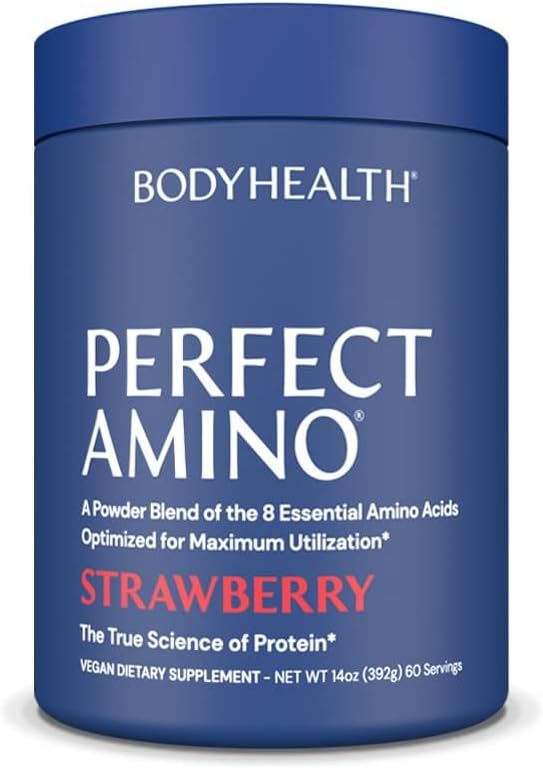 BodyHealth PerfectAmino - BCAA and EAA Powder for Pre and Post Workout - Amino Acid Energy Drink for Men and Women to Support Lean Muscle and Recovery