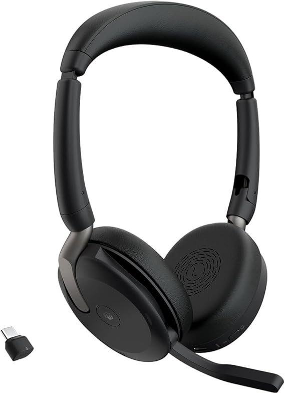 Jabra Evolve2 65 Flex Wireless Stereo Headset with Hybrid ANC, Black
