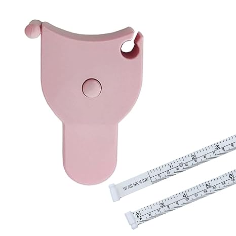 Body Measurement Tape - 60 Inch Double Sided Scale, Self Retracting Tape Measure for Tailor Fitness Triple Measurement(Pink)