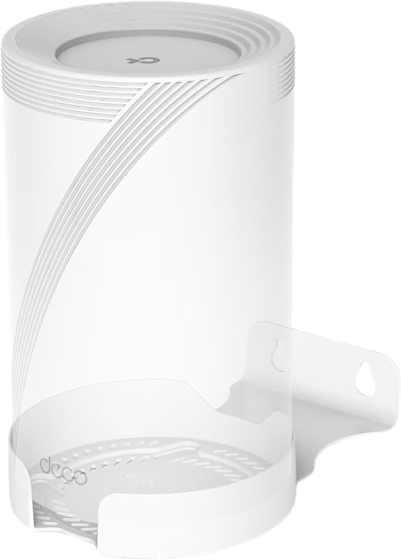 Stander Compatible with TP Link Deco BE75 / BE85 / BE95 Mesh WiFi 7 System - Simple and Robust Wall Mount Stand Mount TP Link Deco BE75 / BE85 / BE95 Holder with Cable Management (White, 1 Piece)
