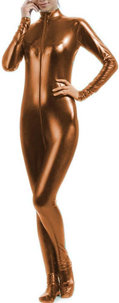 Fetish Queen 17 Colors Metallic Unitard Lady Cosplay Catsuit Shiny Footed Zentai