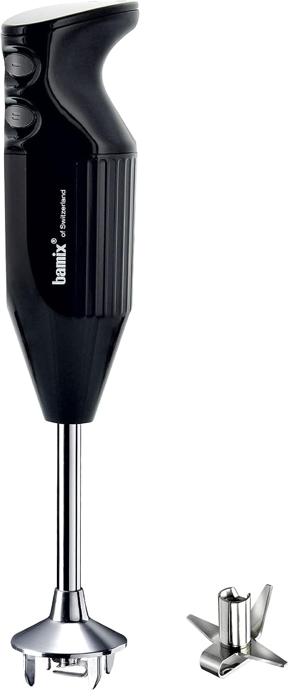 bamix of Switzerland M150 ONE Immersion Blender Stick Blender, White Multipurpose Blade
