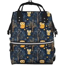 Baby Doll Diaper Bag Backpack - Woods Owl Print Mommy Bag, Tactical Infant Baby Backpack, Fashion Travel Hiking Toddler Tote Nursing Nappy Bags for Dad Mom Women Men