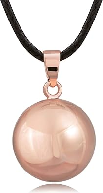 EUDORA Harmony Bola Ball Necklace Pregnancy Chime Bola Pendant, 45 or 30 Long Chain for Mother
